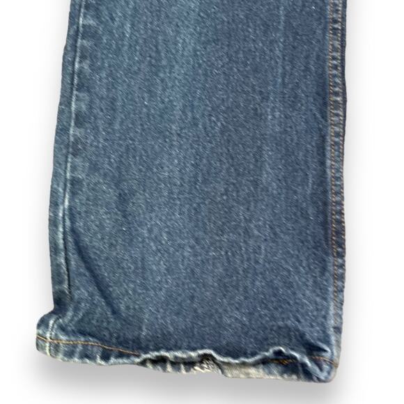 Mens Lee Blue Cotton Denim Boot Cut Regular Fit Work Utility Jeans Size 38x30 - Picture 4 of 16